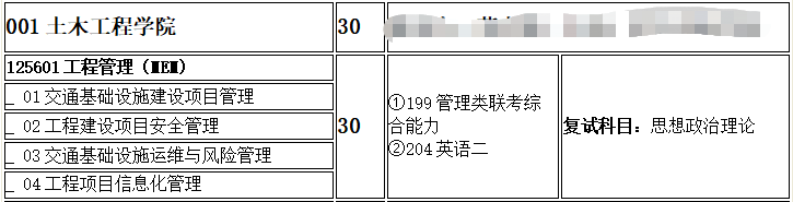 重庆交通大学2021工程管理硕士（MEM）招生简章