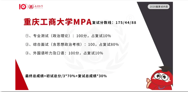 【MPA复试】重庆院校20届复试内容一览