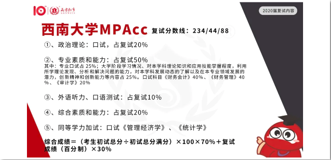 【MPAcc/MAud复试】重庆院校20届复试内容一览