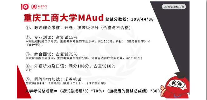 【MPAcc/MAud复试】重庆院校20届复试内容一览